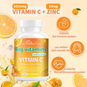 Tabletas <span class=keywords><strong>de</strong></span> Vitamina C y <span class=keywords><strong>Zinc</strong></span> <span class=keywords><strong>de</strong></span> Marca Propia <span class=keywords><strong>de</strong></span> Source Factory para Adultos, <span class=keywords><strong>que</strong></span> Mejoran la Inmunidad y Resisten la Oxidación - Product Image 2