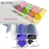 Tampons démaquillants pour ongles en forme de cœur colorés, non tissés, sans peluches, 3 couches, doux et absorbants, lingettes nettoyantes pour extensions de cils