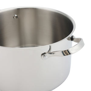 Nouvel arrivage d'usine : Batterie de cuisine en acier inoxydable avec poignées, casseroles à fond composite résistant aux chocs, <span class=keywords><strong>poêle</strong></span> à frire et sauteuse - Product Image 5