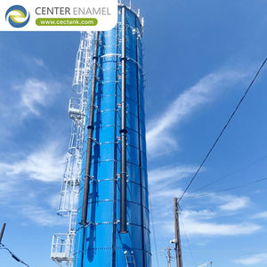 Réservoir de filtration à sable avec structure en acier enduit d'époxy et toit en dôme d'aluminium - Product Image 6