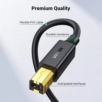 Kabel Printer USB UGREEN US135 USB A ke B 2.0 Kabel USB B Kecepatan Tinggi Kabel Printer Ideal untuk Printer Scanner