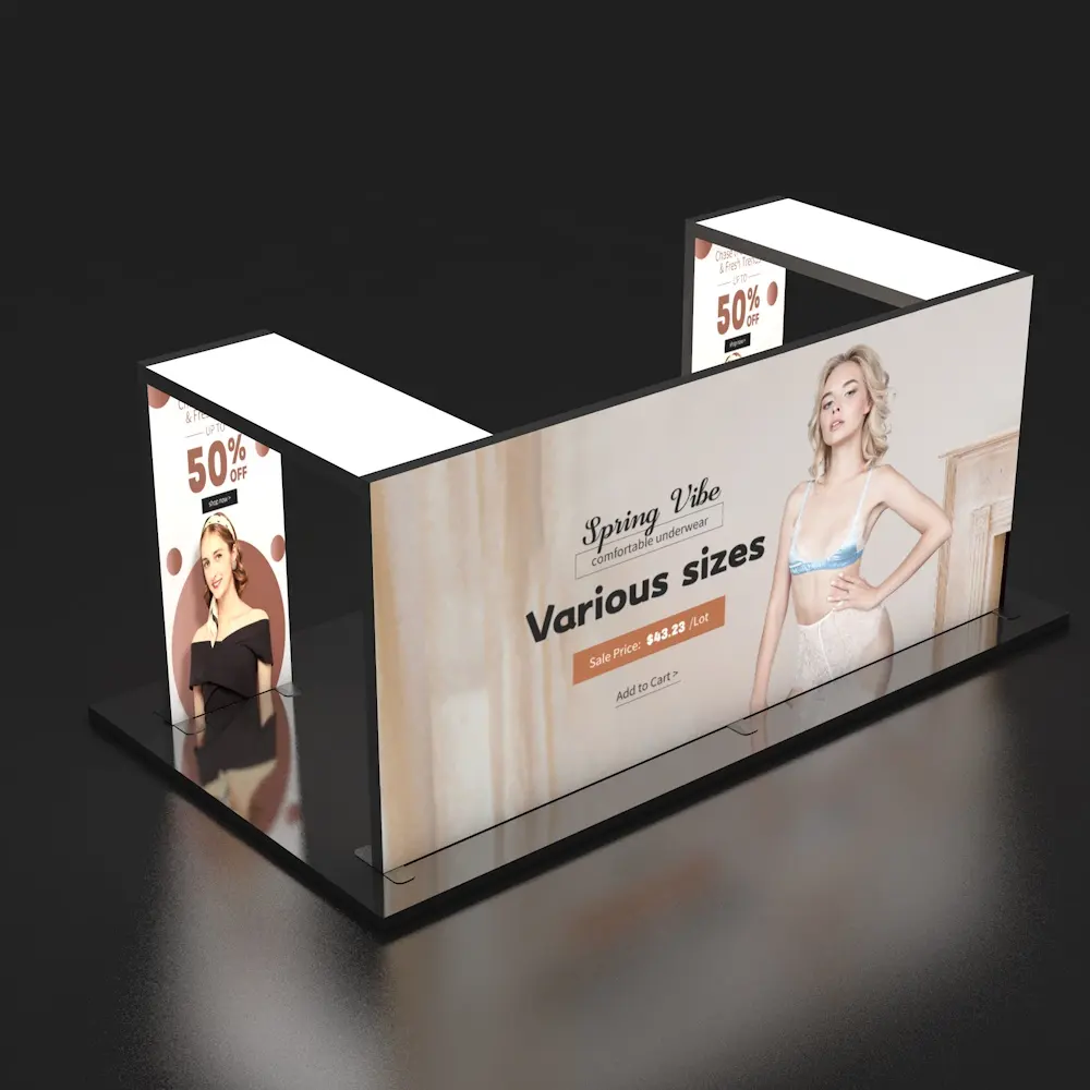 Customized Frameless tessuto Led Light Box Movie Poster espositivo all'ingrosso scatola luminosa