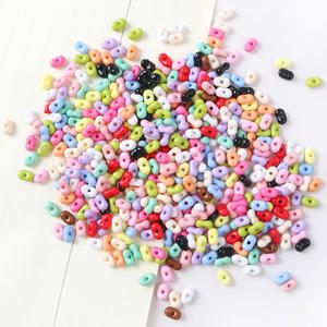 Wholesale <b>Acrylic</b> Solid Color Macaron Color Peanut <b>Beads</b> for DIY Jewelry Making Accessories - Product Image 2