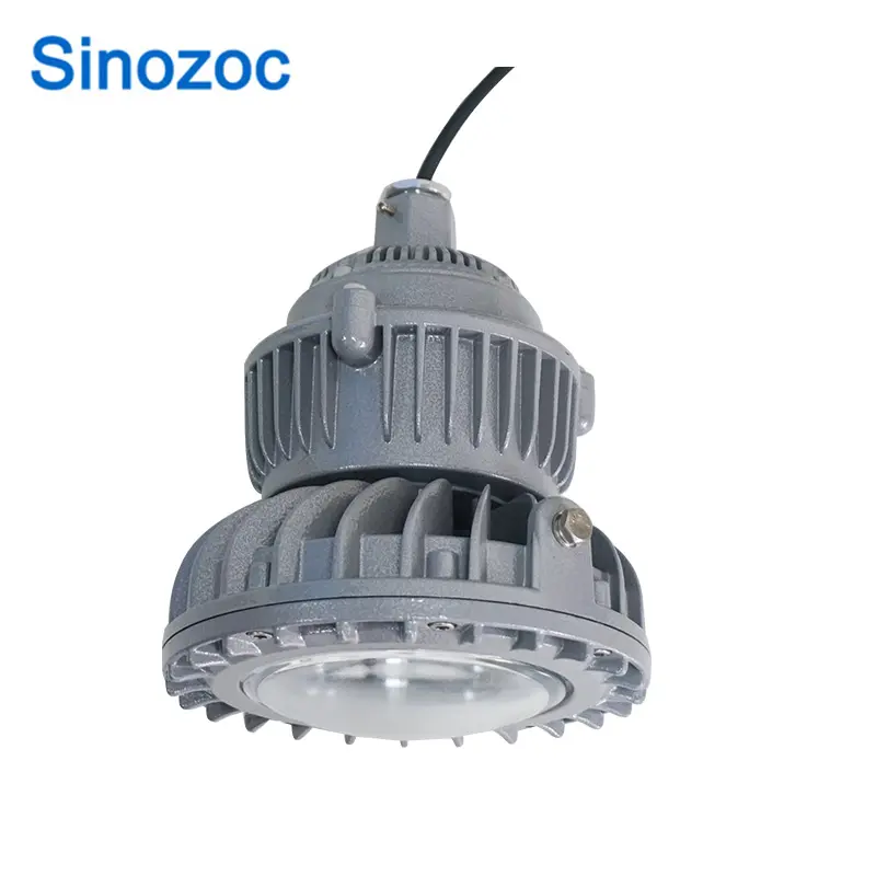 Sinozoc ATEX onaylı yüksek lümen 30W 40W 50W 80W 100W 120W 150W 200W LED patlamaya dayanıklı tavan lambası benzin istasyonu için-LEO