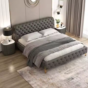 Precio Directo de Fábrica: Cama Moderna y Cómoda para el Hogar u Hotel, con Almacenamiento, Sin Estructura de Madera - Product Image 3