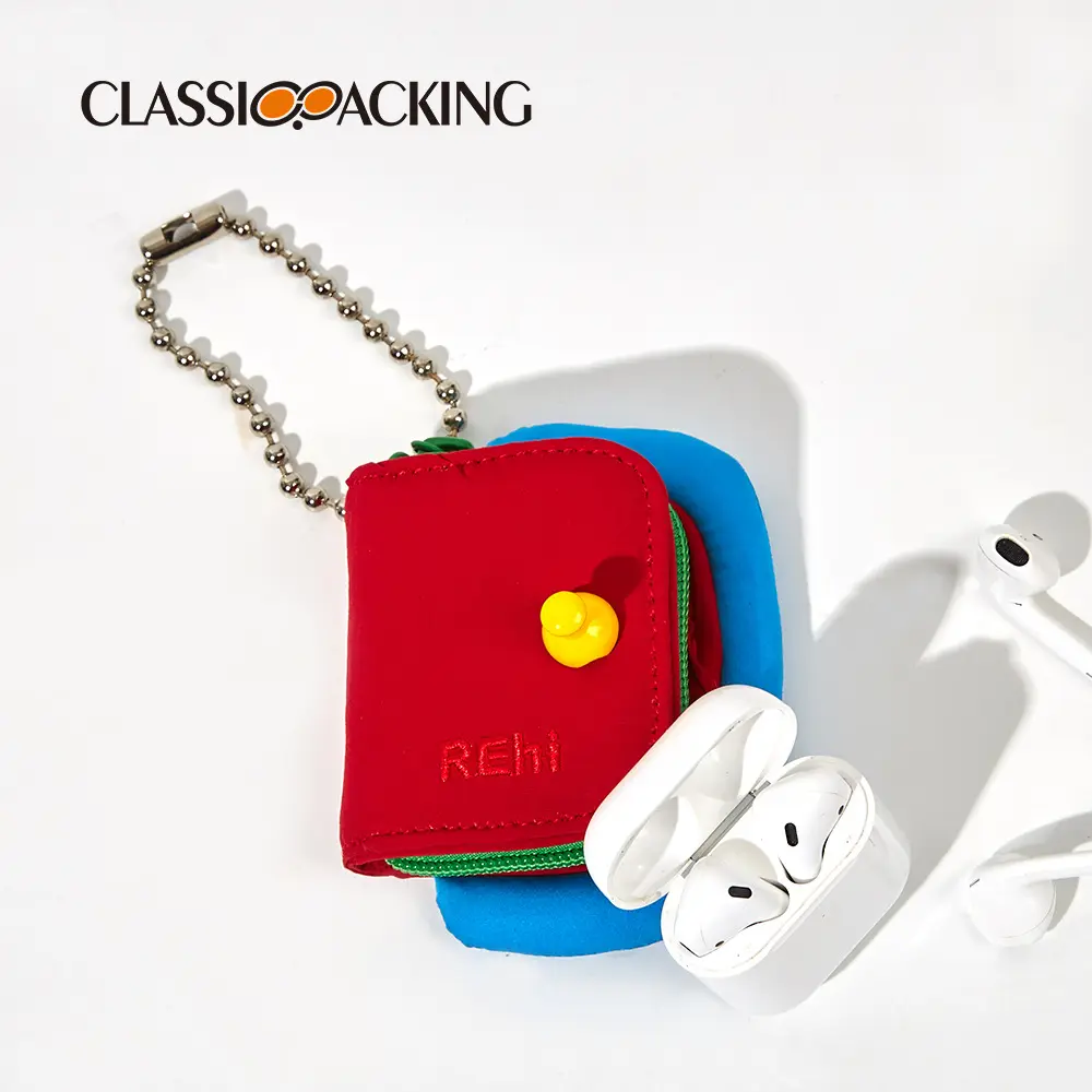 Mini Small Bag Charm Bag Zip Collision Polyester Storage Soft Bag AirPods Headphone Case Suitable for Daily Matching