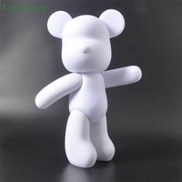 Décor à la maison bricolage peinture fluide violent ours Figure Sculpture décoration maison bureau meubles ornement jouets cadeaux résine artisanat