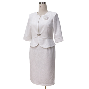 Vestidos formales elegantes para mujer, traje blanco, vestido de talla grande, ropa de mujer, trajes de iglesia para mujer, trajes de boda de talla grande para mujer - Product Image 5