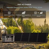 Station d'alimentation portable OUKITEL P2001E Plus 2048Wh 2400W, générateur solaire pour le camping en plein air, les camping-cars, les situations d'urgence, l'alimentation de secours à domicile