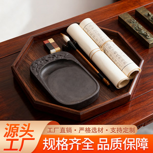 ถาดไม้ทรงไม่สมมาตร, ถาดสไตล์จีนสีวอลนัทสำหรับใช้ในเชิงพาณิชย์, ถาดผลไม้อบแห้ง, ถาดไม้ไผ่สำหรับรับประทานอาหารในโรงแรม, ถาดชา - Product Image 5