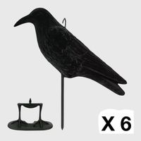 Leurre réaliste bon marché avec de grands détails leurres de corbeau floqués éloignent les oiseaux pour la chasse au corbeau