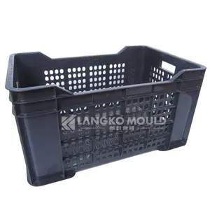 Professional high quality plastic injection stacking crate vegetable fruit crate mould basket mold supplier