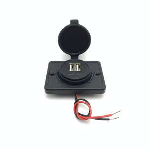 12V 24V Dual <b>USB</b> 5V 3.1A Square Bus Seat RV Boat Marine Panel Mount <b>USB</b> Charger <b>with</b> Flip Cover - Product Image 1