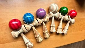 Kendama Japonesa Profesional de Bambú de 6 cm con Rayas, Juguete de Equilibrio, Espada de Bambú, Rompecabezas de Jade - Product Image 6
