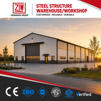ZW Yüksek Kaliteli Prefabrik Çelik Yapı Metal Depo Çerçevesi İnşaatı Çelik Yapı Bina