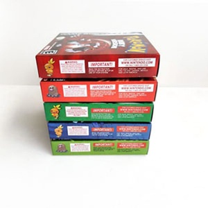 Boîte de vente au détail pour cartouche de jeu GBA Advance avec finition holographique métallique en feuille de feuille de métal vert feuille, émeraude, rouge feu, rubis et saphir - Product Image 5