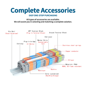 Bloque <span class=keywords><strong>de</strong></span> terminales con resorte QPTV-4 PTV4 <span class=keywords><strong>de</strong></span> 4 mm² para carril DIN, conector <span class=keywords><strong>de</strong></span> bloque <span class=keywords><strong>de</strong></span> terminales <span class=keywords><strong>de</strong></span> inserción lateral - Product Image 6