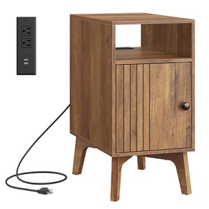 Table console moderne en bois SENYU avec armoire de rangement et étagère ouverte pour le mobilier de salon - Product Image 2