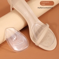 Almohadilla de bolsillo de silicona transparente, plantillas de tacón alto para mujer, medias sandalias, antideslizantes, absorbentes de golpes, gruesas, medio si