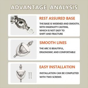 WEKIS Satin Nickel Zinc Alloy Brass Door Knocker Unique Modern Design Antique Funny Screw - Product Image 3