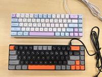 Clavier filaire à membrane Keywin ZK768 en stock, 68 touches, éclairage LED tricolore, 3 couleurs mélangées, pour ordinateur portable et bureau