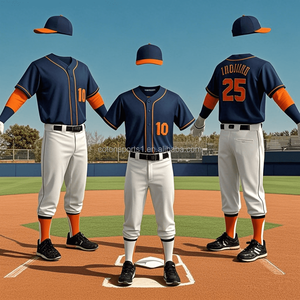 Jersey Baseball Cepat Kering Custom Seragam Olahraga Sekolah Menengah Atas Bernapas Pencetakan Sublimasi Pengiriman Cepat Ukuran Besar - Product Image 1