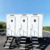 Remorques de toilettes de couleur personnalisée pratiques, de luxe, portables, de haute qualité, pour le camping, l'extérieur, les parcs