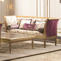 Fauteuil de salon de style royal européen pour villa, en bois sculpté à la main, chaise d'appoint de luxe avec rangement, pour appartement de 2 chambres