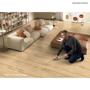 Azulejos de Porcelana con Aspecto de Madera Natural de 60x120cm y 10mm de Grosor, Colección para Pisos y Paredes, para Diseño de Interiores de Dormitorios de Hotel - Product Image 2