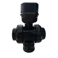 Vanne à boisseau sphérique motorisée 4G en PVC-U 1/2"-2" avec adaptateurs PE/PVC et raccord cannelé pour systèmes d'irrigation agricoles et de jardinage
