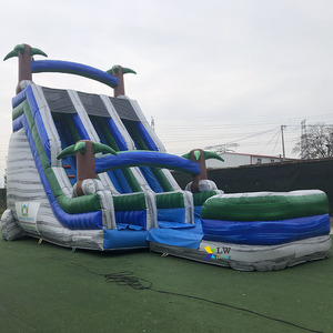 Thương mại PVC đôi trượt thư bị trả lại nhà Jumper bouncy lâu đài lớn trượt nước hồ bơi trượt nước Inflatable - Product Image 1