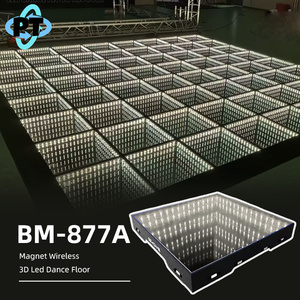 Pista de baile Led interactiva decorativa 24x24 blanca 18x18 con brillo de neón Digital iluminado a cuadros para fiesta de boda - Product Image 1