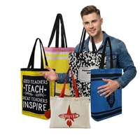 Sac fourre-tout en coton durable, écologique et recyclable, plusieurs styles, motif lettres, logo personnalisé, couleur au choix, pour le shopping (vente en gros)