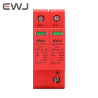 EWJ PV DC SPD 600V 800V 1000V 1500V Parafoudre solaire 2P Dispositifs de protection 40KA 60KA 80KA 100VAC Thunder Peak Suppressor