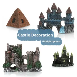 Baboney Petite Pyramide Château en Résine Classique Écologique pour Aquarium, Décoration <span class=keywords><strong>de</strong></span> Paysage et Abri pour Poissons - Product Image 5