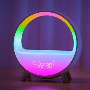 Lonvel Letter Shape Wireless Charger Led Table Lamp Home Decoration Lamp with Wifi <strong>Speaker</strong> Clock Alarm Smart APP Weather Display - Product Image 5