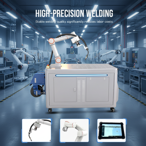 عربة لحام متنقلة ذاتية الحركة من مجموعة CNC مع روبوت تعاوني سداسي المحاور ومحرك PLC وعلبة تروس ومحامل من الفولاذ المقاوم للصدأ بقوة 4 كيلوواط - Product Image 1
