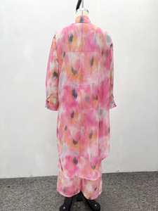<span class=keywords><strong>Ensemble</strong></span> deux pièces de luxe léger de style africain pour femmes, comprenant un cardigan long imprimé <span class=keywords><strong>ample</strong></span> et un pantalon décontracté à jambes larges - Product Image 6