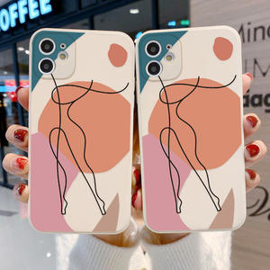 Custodia per telefono cellulare in Silicone TPU con stampa geometrica a bordo diritto per Iphone 7 8 X Xr Xs 11 12 13 14 15 16 17 Pro Max - Product Image 1