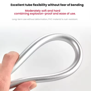 Manguera de Ducha de PVC de Alta Calidad Jade Hill S-6, Diseño Moderno Plateado, Brillante, Suave y Flexible, para Baño, Cocina, Inodoro, con Presión - Product Image 3