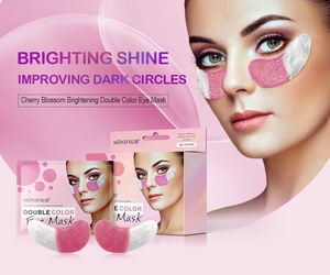 Masque de nuit végétalien éclaircissant arc-en-ciel Double couleur bicolore pour les yeux, patchs sous les yeux, masque en gelée hydratante - Product Image 2