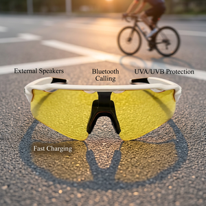 Gafas Inteligentes Deportivas para Ciclismo al Aire Libre con Cámara Remota, Asistente de Voz, Resistentes al Viento, para Bicicleta, Conducción, Correr, Gafas de Sol Deportivas con IA - Product Image 1
