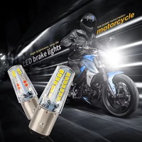 Feux LED pour moto 1157 2835 32smd Ampoules clignotantes Accessoires moto Blanc 12V Feu stop haute luminosité Clignotant