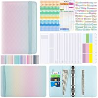 Classeur de Budget A6 de couleur délavée, 6 couvertures de carnet de notes en cuir, système d'enveloppes économiques