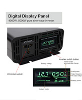 Onduleur à onde sinusoïdale pure 5000W 6000W 8000W 12000W DC 12V 24V à AC 220V 110V 50HZ 60HZ convertisseur de batterie externe onduleur solaire de voiture