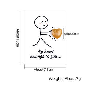 Tarjetas de Sanación Serie 1805, Cristal de Ágata Natural de 20 mm, Forma de Corazón, Pulido, Tarjetas Creativas y Divertidas para el Amor y la Suerte, Feng Shui - Product Image 1