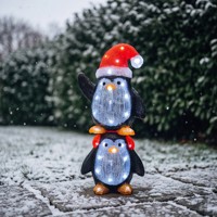 Lampes de jardin d'extérieur N-CONCEPT, sculpture décorative en acrylique LED en forme de pingouin, lampe de paysage pour cour, patio, pelouse
