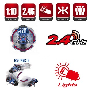 Motocicleta RC a Escala 1:10 con Ruedas Mecanum para Derrapes y Rotaciones de 360 Grados, Vehículo de Carreras de Alta Velocidad para Niños - Product Image 2