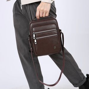 Großhandel Neue Stilvolle Diebstahlsichere Wasserdichte PU-Leder Umhängetasche mit Individuellem Logo Herren Business Messenger Crossbody-Tasche - Product Image 4