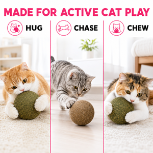 Balle durable en mélange de catnip pour chat, jouet de fitness pour améliorer l'agilité et offrir un plaisir durable - Product Image 3